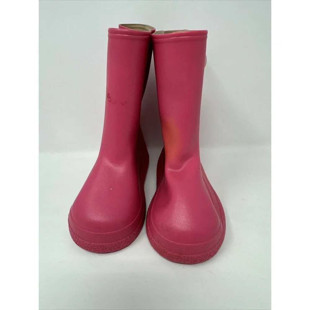 STRIDE RITE Kids Waterproof Rain Boots Toddler 8 Pink Dinosaur Water Poofs Vgt